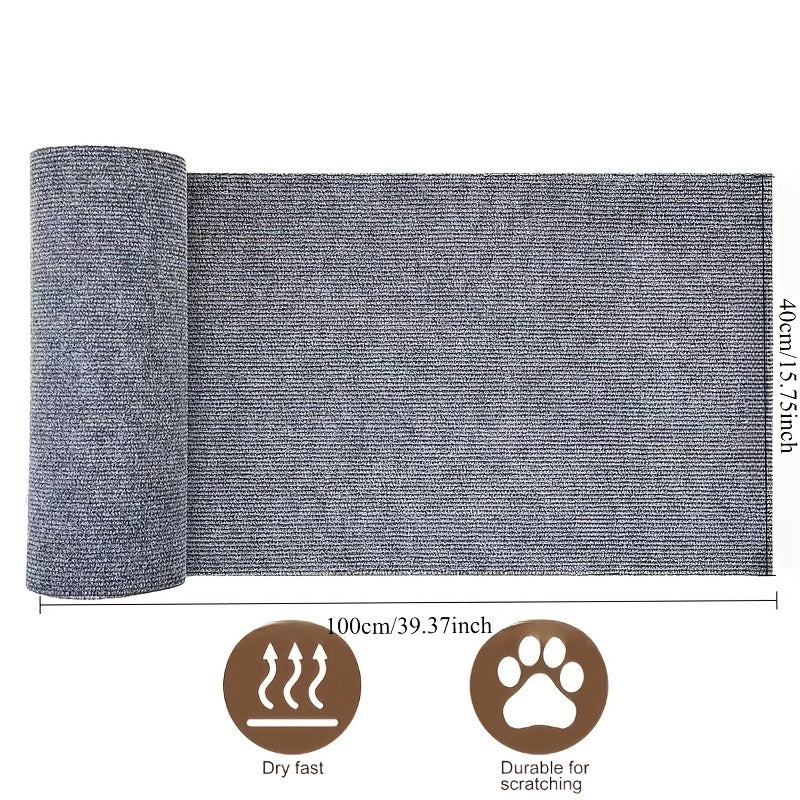 Cat Scratch Pad Self-Adhesive - Durable Cat Scratching Board for Sofa and Wall Protection, Anti-Scratch Furniture Protector Sticker for Indoor Cats, Long-Lasting Sisal Texture, Available in Dark Gray, Black, Light Grey