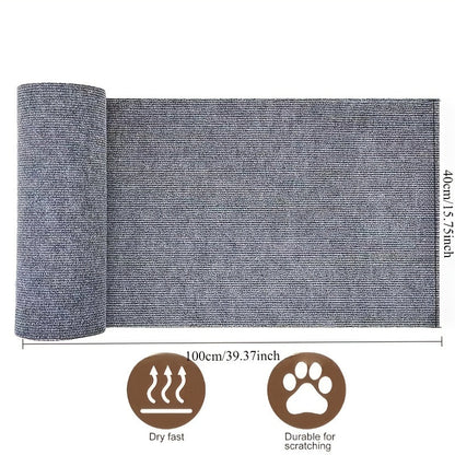 Cat Scratch Pad Self-Adhesive - Durable Cat Scratching Board for Sofa and Wall Protection, Anti-Scratch Furniture Protector Sticker for Indoor Cats, Long-Lasting Sisal Texture, Available in Dark Gray, Black, Light Grey