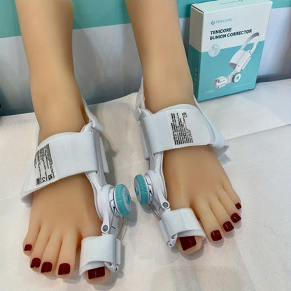 Bunion Corrector Big Toe Night Splint, Adjustable Hallux Valgus Brace with Knob & Heel Strap for Left & Right Foot