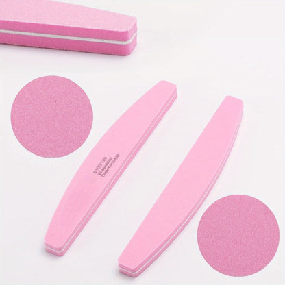 20- or 35-Piece Pink and Purple Nail File and Buffer Set with 100/180 Grit Double-Sided Boards