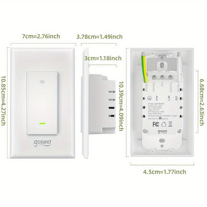 3-Way WiFi Smart Light Switch – Gosund Single-Pole & 3-Way Wall Switch, Works with Alexa & Google Home, Schedule, Timer, Voice & App Control, No Hub, Neutral Wire Required, FCC Certified (1/2/4 Pack)