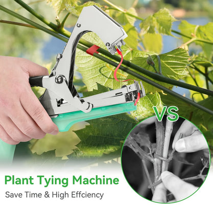 Garden Plant Tapener with Green Tool Set or Ten Red and Blue Replacement Tape Rolls for Vine Support