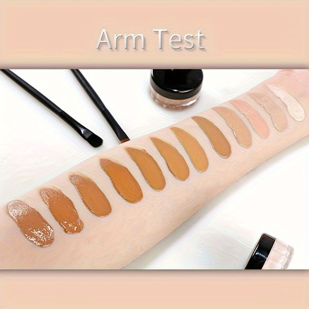 Full Coverage Concealer Set 3 Piece Cream water-resistant Long-Wear Color Corrector for Dark Circles Eye Bags Red Marks Freckles Contour