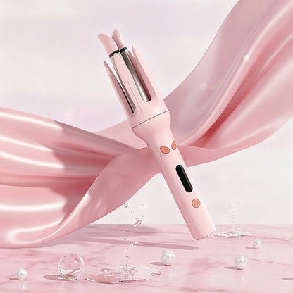 Automatic Rotating Curling Wand Hair Styling Tool with 150-210 C Settings and Three Color Options