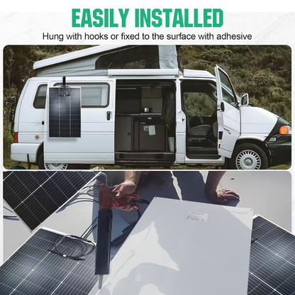 Flexible Solar Panel 125W 18V 18BB Monocrystalline Solar Cell Bendable 30 Degree Ultra-Thin for 12V for Garden, Patio and Yard Use