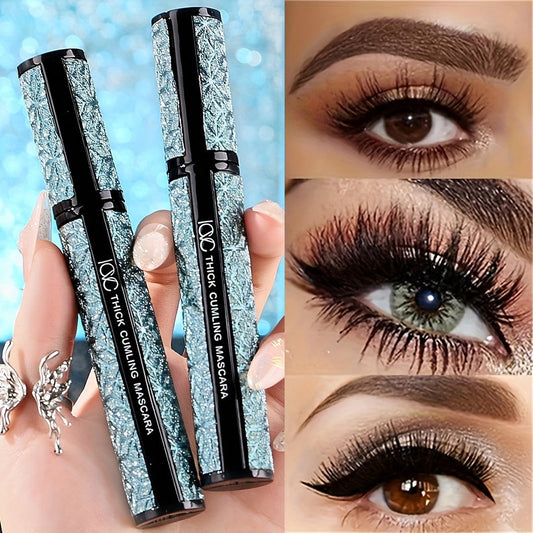 4D Fiber Mascara 3-Pack Volumizing Thickening Lengthening Curling Waterproof Long-Lasting Black Mascara Set – Dramatic Lash Depth Volume & Lift for Daily Wear & Special Occasions