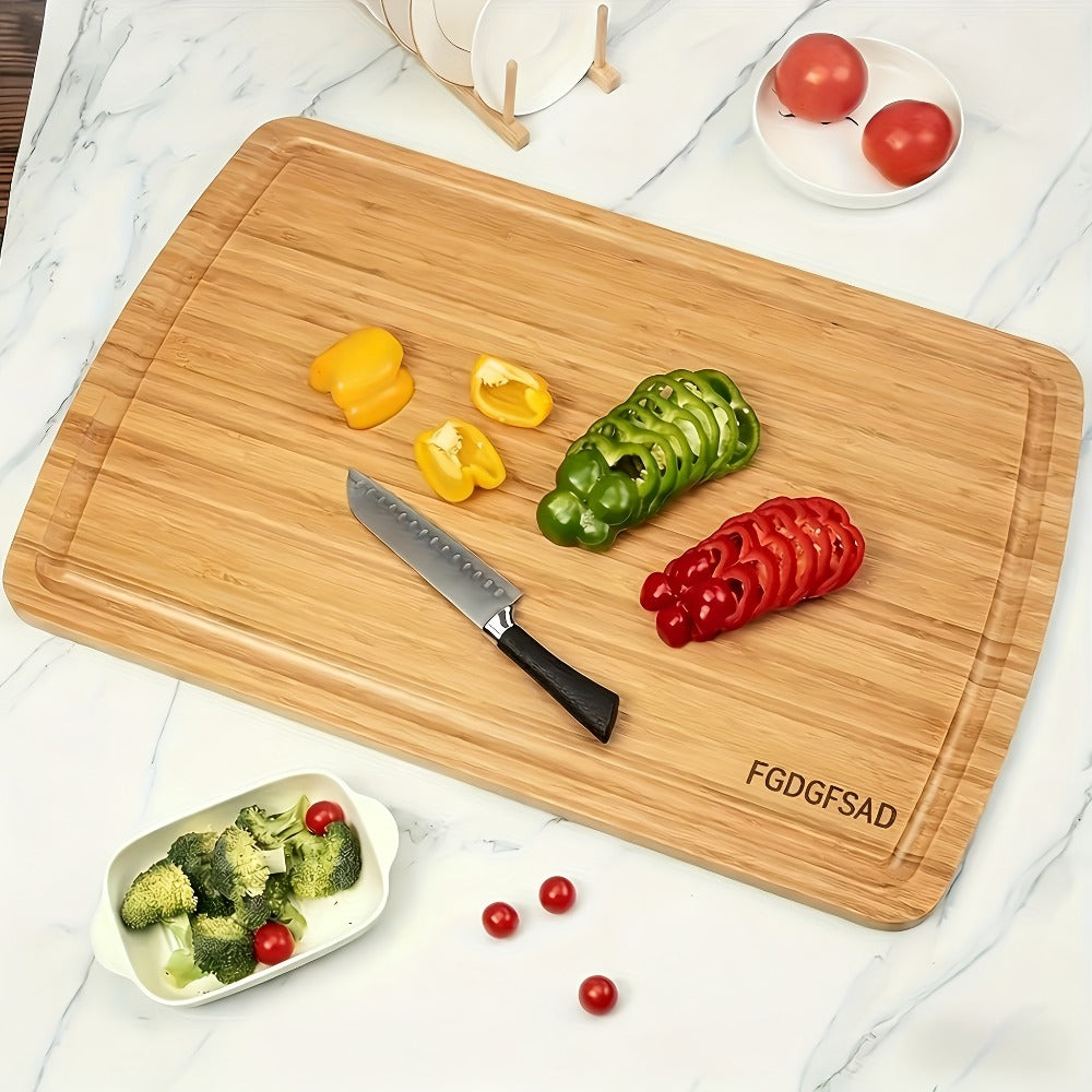 Cutting Board Bamboo-Look Juice-Groove Board with Five Size and Build Options for Prep or Serving