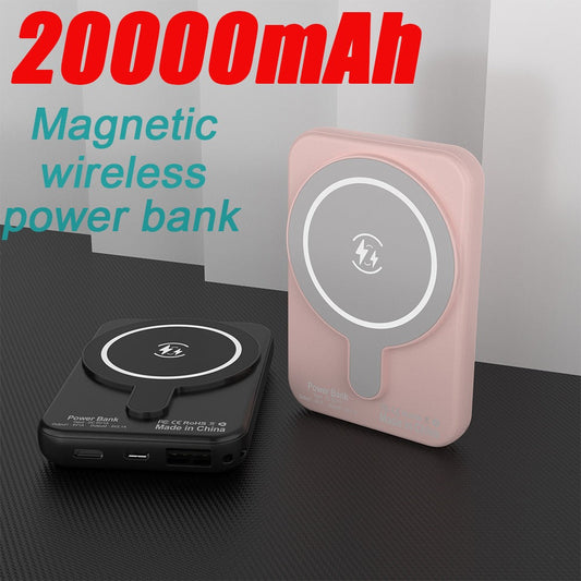 Magnetic Wireless Power Bank 20000mAh for iPhone 16 15 14 13 12 Pro Max Plus – Mini Portable Charger with Fast Charging USB-C Output, Slim External Battery Pack, Great Gift for Travel & Daily Use