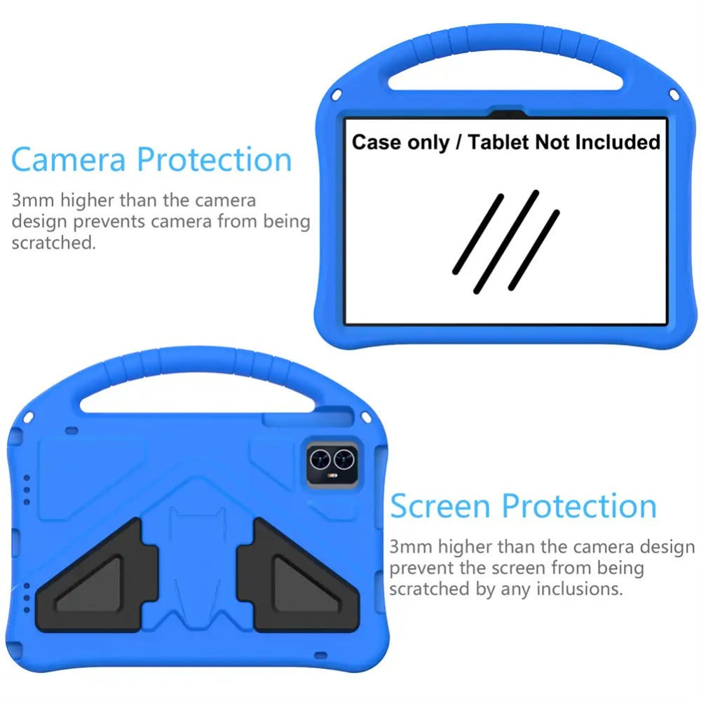 T-Mobile Revvl Tab 2 Case with Handle and Stand - Shockproof EVA PC Hybrid Shell, Heavy-Duty Kids Tablet Cover for Revvl Tab 2 5G 10.1 Inch 2025, Multi-Color: Black Blue Green Purple Red Rose