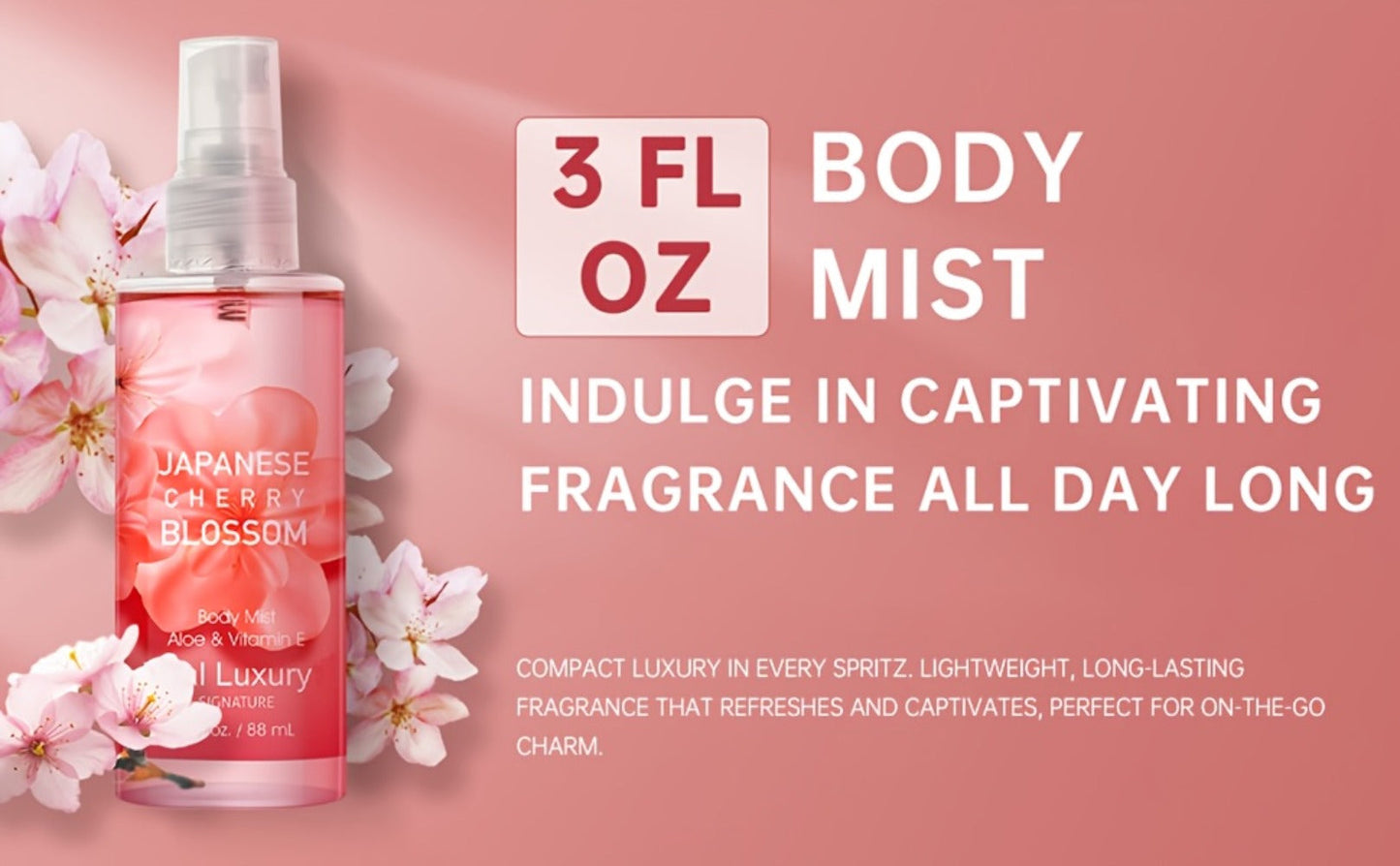Bath and Body Gift Set in Cherry Blossom, Lavender Vanilla, Vanilla Coconut or Lotion and Mist Options
