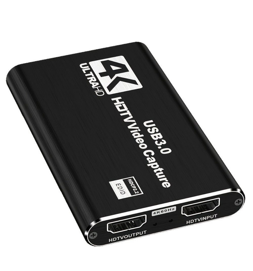 HDMI Capture Card with Microphone & 4K Loop-Out for Streaming – 1080P 60fps USB Video Recorder for Gaming, Live Streaming, Video Conference, Works with Nintendo Switch, PS4, OBS, Camera, PC