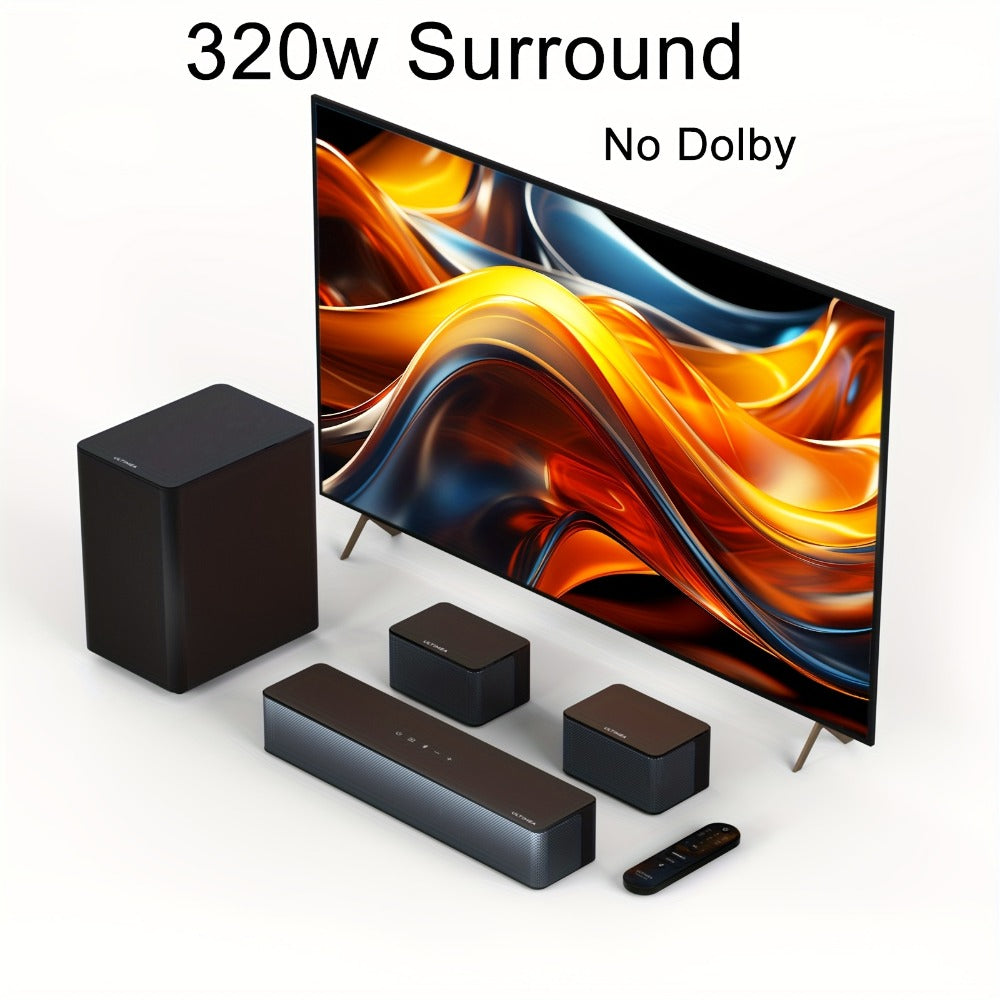 ULTIMEA 5.1-Channel TV Soundbar Set with Subwoofer, Two Rear Speakers and 320W or 410W Options