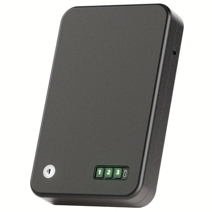 Portable Pistol Safe with Three-Digit Electronic Keypad, Backup Keys, USB-C Cable and 3.28 ft Security Cable