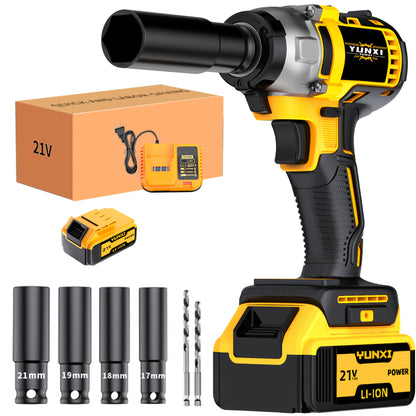 Impact Drill Set 21V Cordless with Drill Bit Accessories, Toolbox & Charger – Heavy Duty Wireless Impact Wrench Drill, 2AH / 4AH Battery Options, for Car Repair, Construction & Heavy-Duty DIY Projects