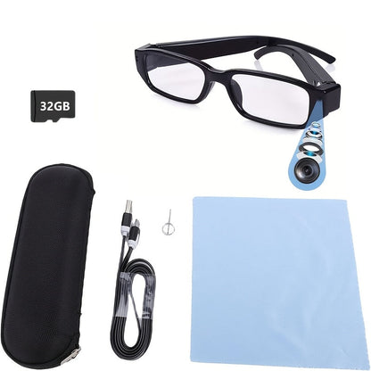 1080P HD Recording Glasses with TF Storage Card – Smart Camera Glasses, 65° Wide-Angle DV Video Recorder, Eye Protection Lenses, Long-Lasting Battery, Portable Wearable Camera for Travel, Sports & Everyday Use