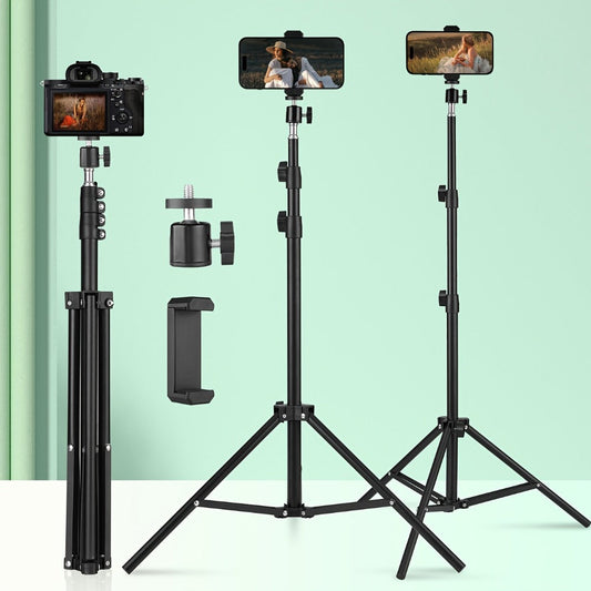 Adjustable Photography Light Stand Foldable Floor Tripod – Portable Collapsible Studio Stand for Camera, Softbox, LED Video Light, Reflector & Umbrella, Content Creator & Studio Lighting Setup