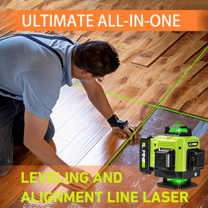 16-Line-Labeled Laser Level Packages in Five Red or Green Housing and Tripod Configurations