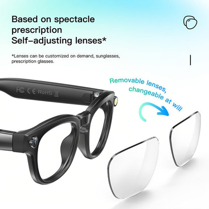 ChatGPT Smart Glasses 4K Camera 16GB – AI Real-Time Translation 150+ Languages, Voice Assistant, Wireless Calling & Music, Video Recording Wearable Tech for Men Women Travel Business