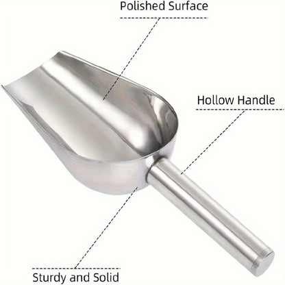 Kitchen Utensils Four-Piece Stainless Steel Scoop Set with 3oz Capacity and 19cm Length for Serving