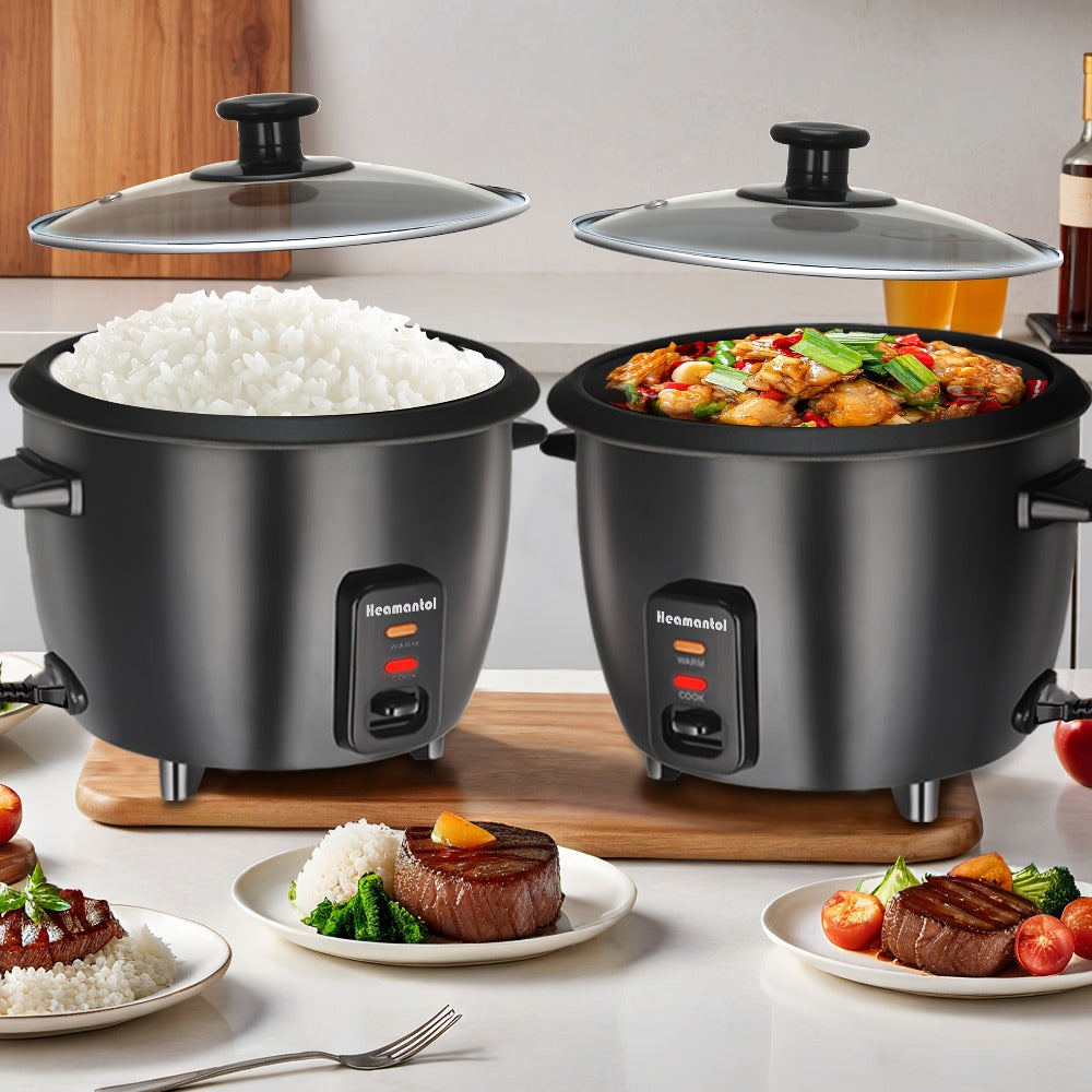 Rice Cooker & Yogurt Maker 1.5Qt – 6-Cup Non-Stick Electric Rice Cooker with Auto Keep Warm, One-Touch, Stainless Steel Liner, Steamer for Rice, Oatmeal, Soup & Yogurt