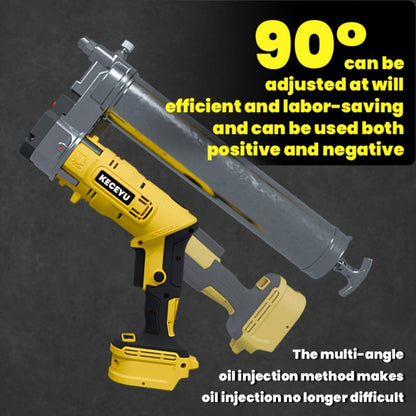 Cordless Grease Gun 10000 PSI Electric Grease Gun Kit with 2 Batteries Charger 39.4 Inch Flexible Hose LED Light Battery Powered for Automotive Garage Farm Equipment Yellow Red