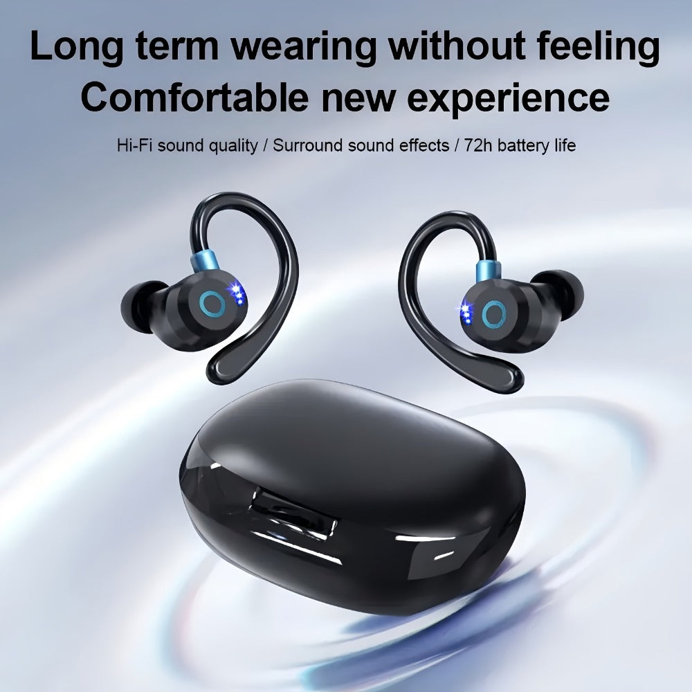 Wireless Earbuds HiFi Stereo with Active Noise Canceling, LED Display, Touch and Fast USB Charging