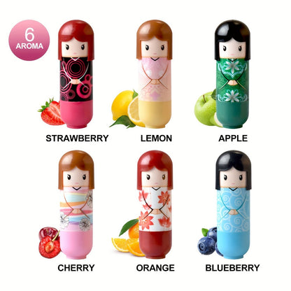 24-Piece Doll-Shaped Lip Balm Display Set in Two Illustrated Set A or Set B Checkout Options