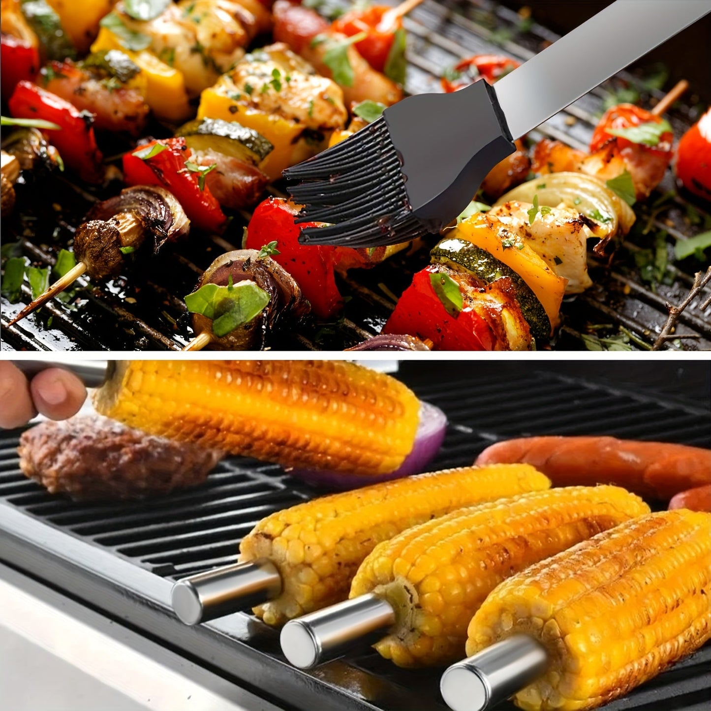 BBQ Grill Tool Kit with 24-Piece Cased Set or 15-Piece Utensil Set for Camping and Backyard Cooking