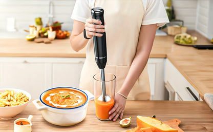 Corded Immersion Blender with Stainless-Steel-Look Blending Head, Two Controls and 38cm Height