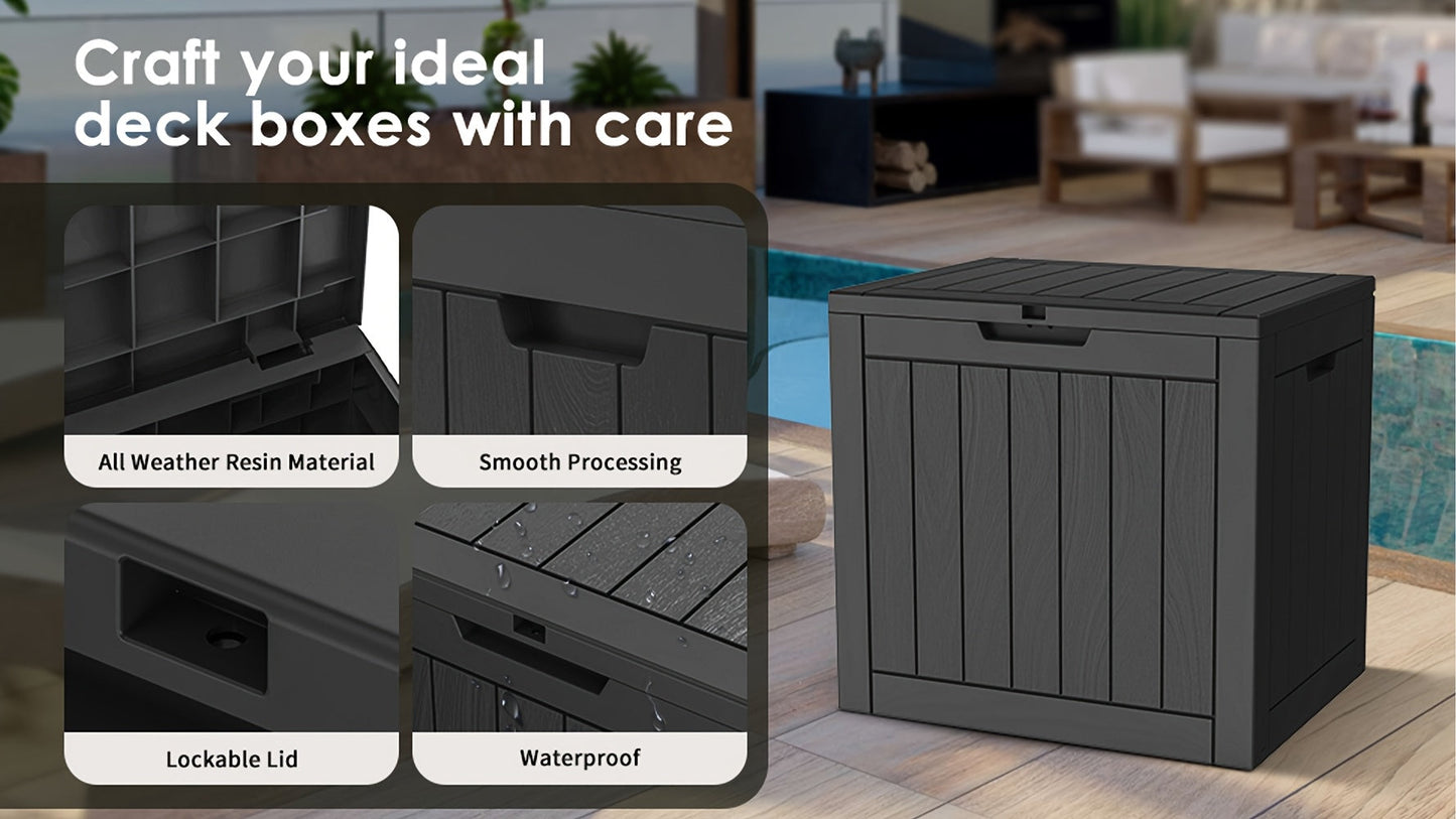 Outdoor Storage Box | Lockable Weatherproof Deck Box Patio Garden