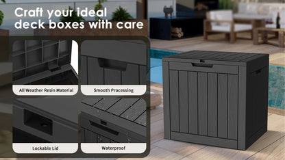 Outdoor Storage Box | Lockable Weatherproof Deck Box Patio Garden