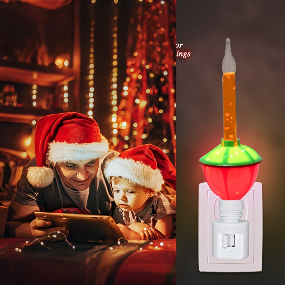 Christmas Bubble Lights 2 Pack Traditional Multi-Color Bubble Liquid Night Lights Plug-In Wall Light for Christmas Tree Thanksgiving Living Room Bedroom Corridor Holiday Decoration
