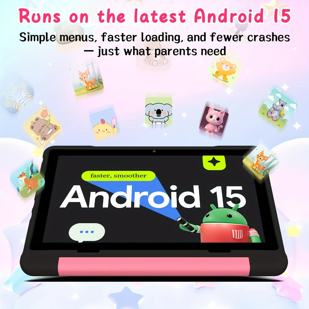 Kids Tablet Apolosign 10.1 Inch with Android 15, 8GB RAM, 64GB Storage, WiFi 6 and 1280x800 Display