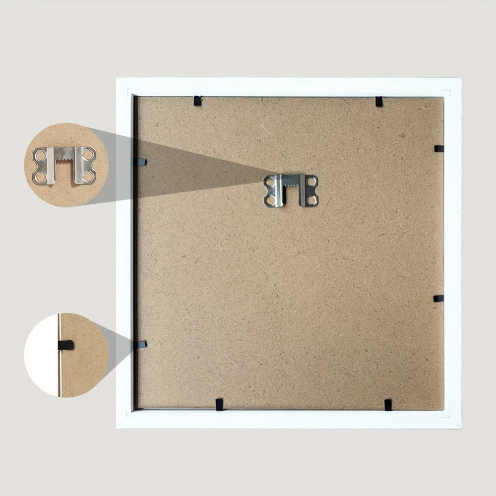 Three-Piece Square Picture Frame Set in Black or White with 8 x 8 or 12 x 12-Inch Wall Options