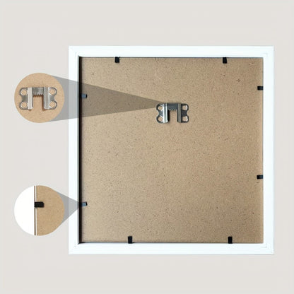 Three-Piece Square Picture Frame Set in Black or White with 8 x 8 or 12 x 12-Inch Wall Options