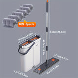 15.74-inch mop + white bucket + 6 microfiber dusting pads