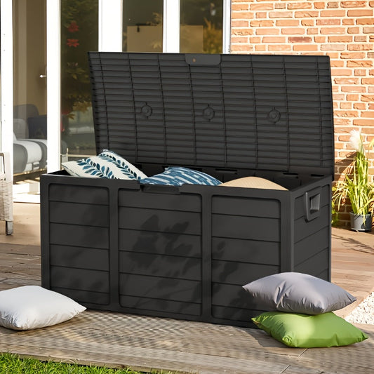 Outdoor Storage Box Resin with Handles | Deck Patio Pool Garden Home
