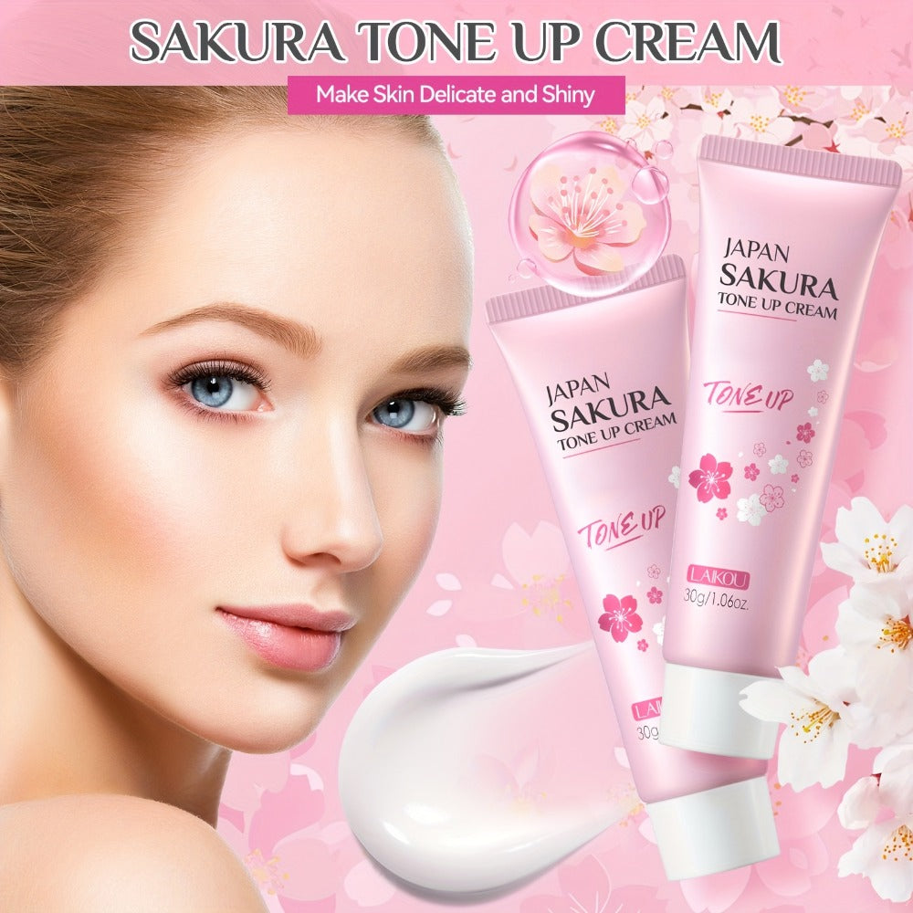 Cherry Blossom Sakura Skincare Gift Set Complete 9-Step Routine — Essence Cream Cleanser Toner Eye Cream Mud Mask Exfoliating Mask Eye Mask Lip Balm for Women Birthday Gift