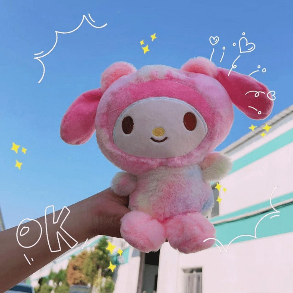 Kuromi Hello Kitty Melody Cinnamoroll Plush Doll – 4 Sanrio Characters Soft Stuffed Animal Kawaii Toy, Cute Anime Gift for Girls Teens Birthday Christmas
