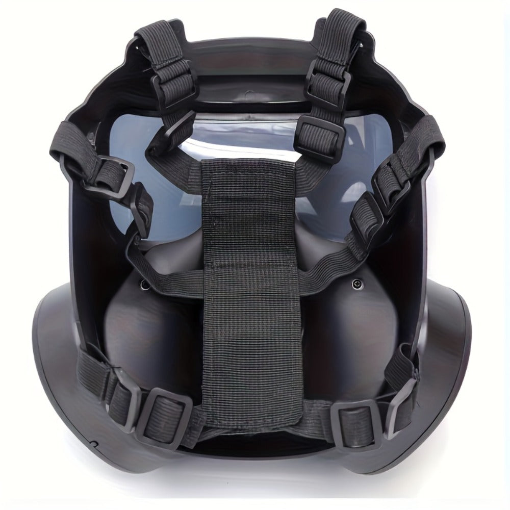 Plastic Tactical-Style Full-Face Costume Mask with Clear or Multicolor Lens Frame Options for Adults