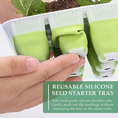 Seed Starting Tray with Flexible Pop-Up Units | Easy Transplant No Root Damage | Optimal Drainage | Reusable Seedling Tray 2pcs 6pcs 10pcs Multi-Pack