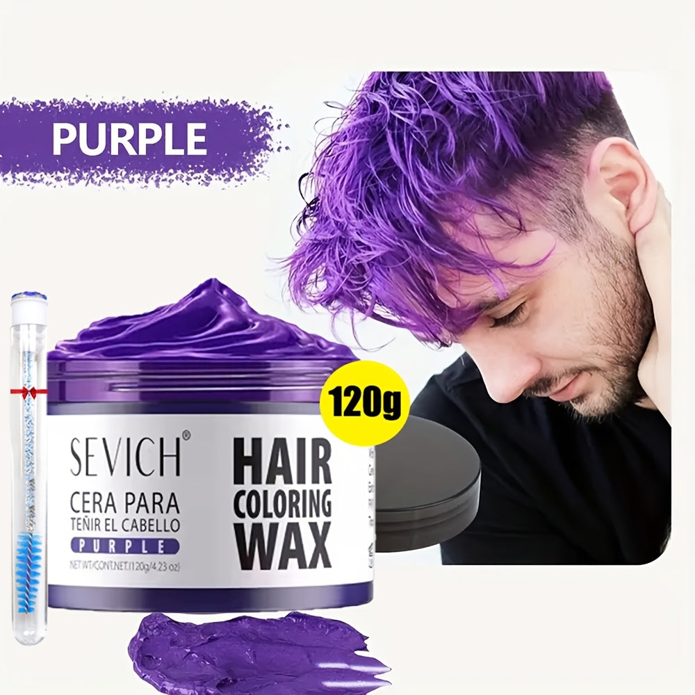 Temporary Hair Color Wax with Strong-Hold Styling Formula in Ten Shades for Parties and Costumes