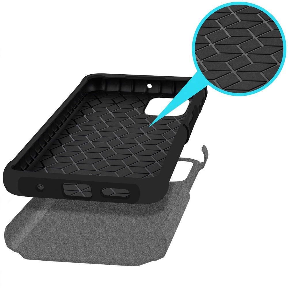 Revvl 7 5G Case Heavy Duty Dual Layer Shockproof with Magnetic Support – Hybrid Hard PC TPU Drop Protection Cover for T-Mobile Revvl 7 5G with Raised Bezels & Precise Cutouts