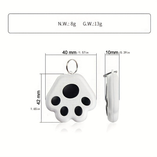Dog Paw Smart Tracker Anti-Lost Positioning with Recording & Shutter Control – Cute Pet Accessory for Dogs & Cats, 2/4/6 Colors Available, Lightweight Clip-On Design