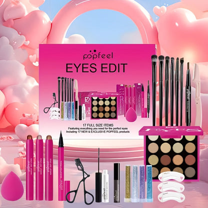 Makeup Kit with Foundation Blush Eyeshadow Palette Mascara and Brush for Women Beginners Gift