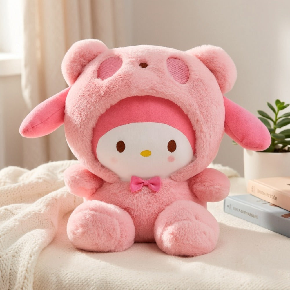 Plush Toy – Big-Eared Puppy Character Doll in White, Blue Jade or Pudding Color Styles for Collecting
