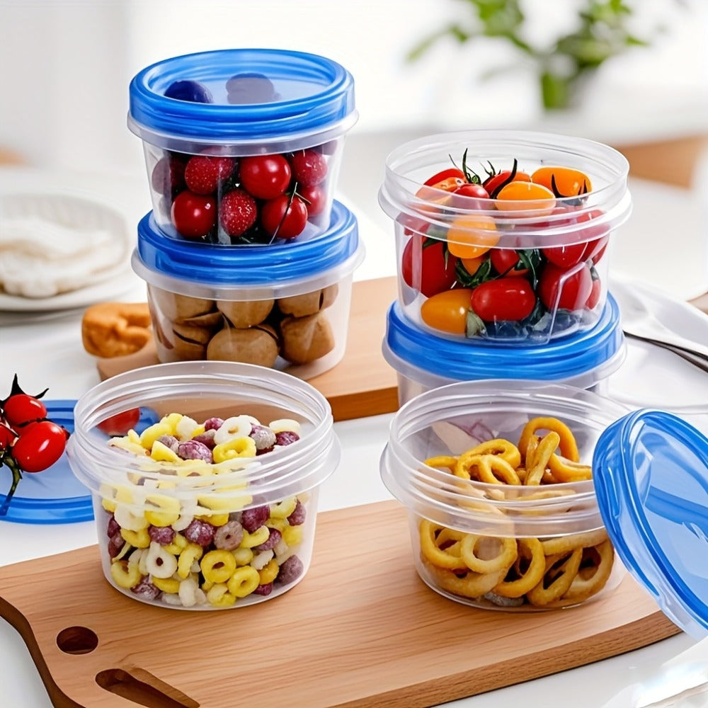 Food Storage Containers Stackable Clear Canister Set in Three 1000 mL or Six 500 mL Configurations