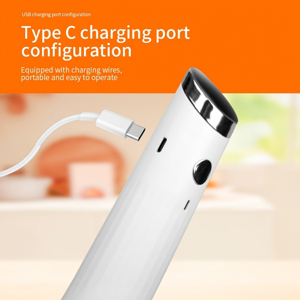 Pen-Style Handheld Vacuum Sealer with One-Button Operation, Type-C Charging and 10 Reusable Bags