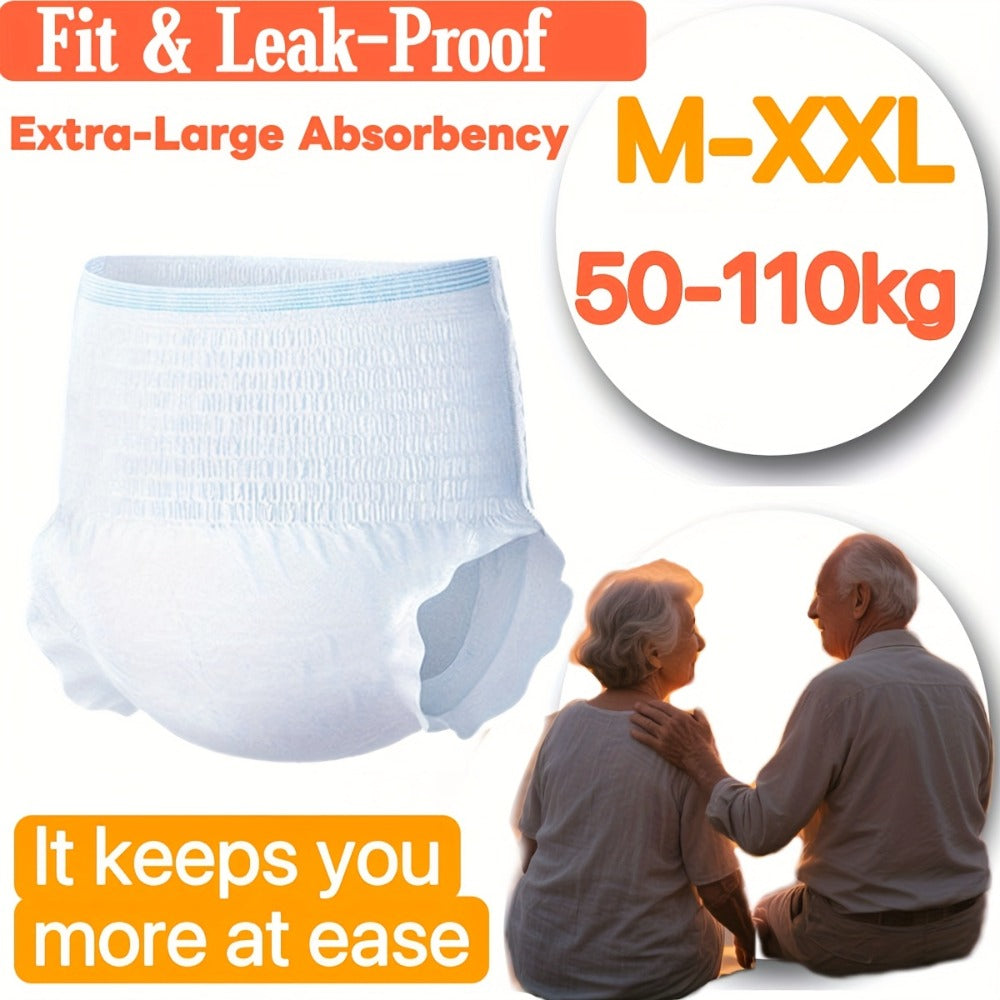 Disposable Incontinence Underwear for Seniors – High Absorbency Leak-Proof Pull-On Briefs, Ultra-Thin Breathable Soft Cotton for Men & Women, Home Care & Overnight Use