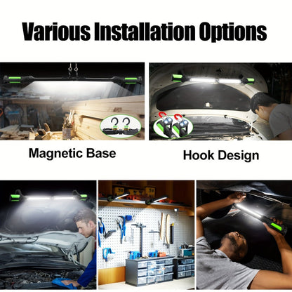 Rechargeable Magnetic LED Work Light with Swivel Hook, Sensor-Control or Standard Floodlight Options